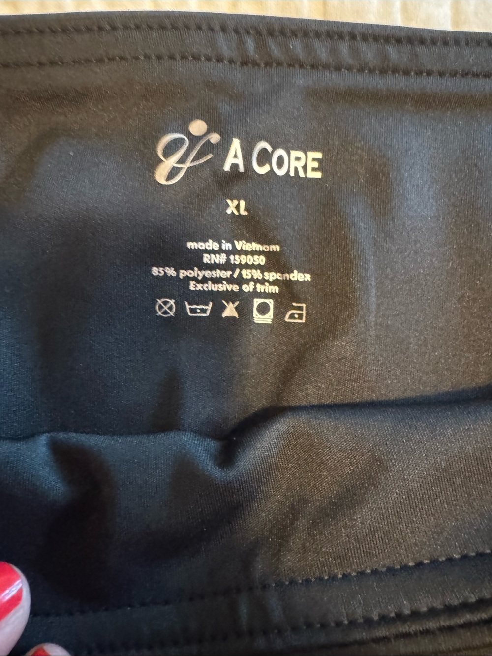 Athletic Black High-Waist Bike Shorts with Pockets New With Tags Size XL - Picture 2 of 4